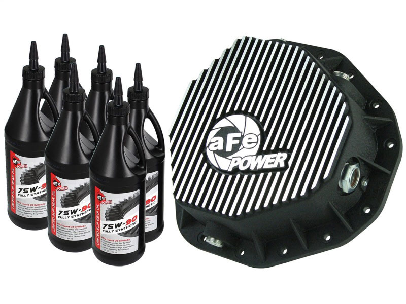 aFe 46-70092-WL | Power Cover Rear Differential w/ 75W-90 Gear Oil Dodge Diesel Trucks 03-05 L6-5.9L; 1990-2003