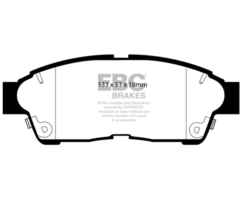 EBC dp3964c | 92-01 Toyota Camry 2.2 Redstuff Front Brake Pads; 1992-2001