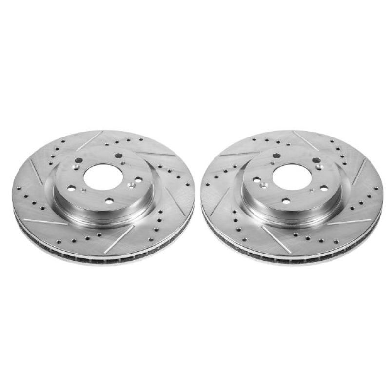 PowerStop jbr1555xpr | Power Stop 12-16 Honda CR-V Front Evolution Drilled & Slotted Rotors - Pair; 2012-2016