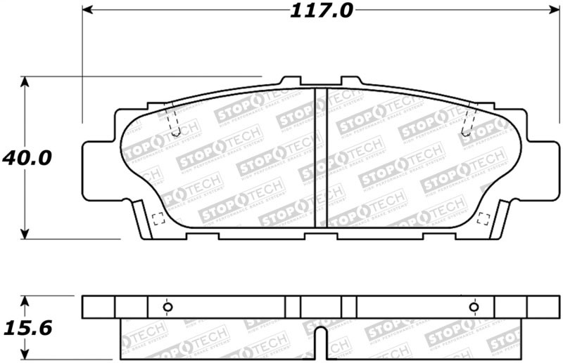 Stoptech 308.04880 | StopTech Street Brake Pads Lexus LS400, Rear; 1990-1992