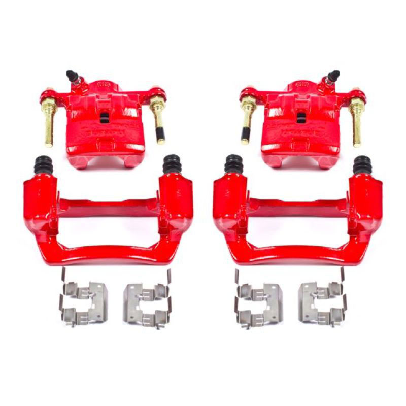 PowerStop s3424 | Power Stop 09-13 Subaru Forester Rear Red Calipers w/Brackets - Pair; 2009-2013