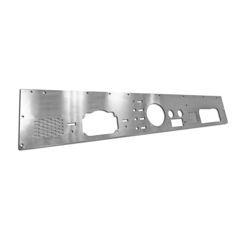 Rugged Ridge 11144.12 | 76-86 Jeep CJ Stainless Steel Dash Panel w/ Gauge / Radio / Speaker Cut-Outs; 1976-1986