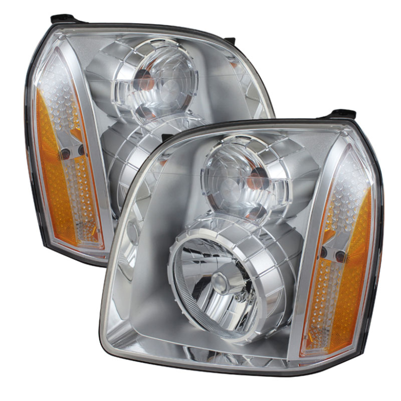 SPYDER 9023217 | Xtune GMC Yukon Denali 07-14/Yukon Xl Denali 07-14 10-14 Crystal Headlights Chrome HD-JH-GYD07-AM-C; 2007-2014