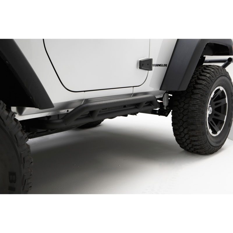 Rugged Ridge 11504.23 | RRC Rocker Guards Black 07-18 2-Door Jeep Wrangler; 2007-2018