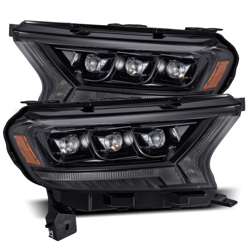 AlphaRex 880123 | 19-21 Ford Ranger NOVA LED Proj Headlight Plnk Style Alpha Blk w/Activ Light/Seq Signal/DRL; 2019-2022