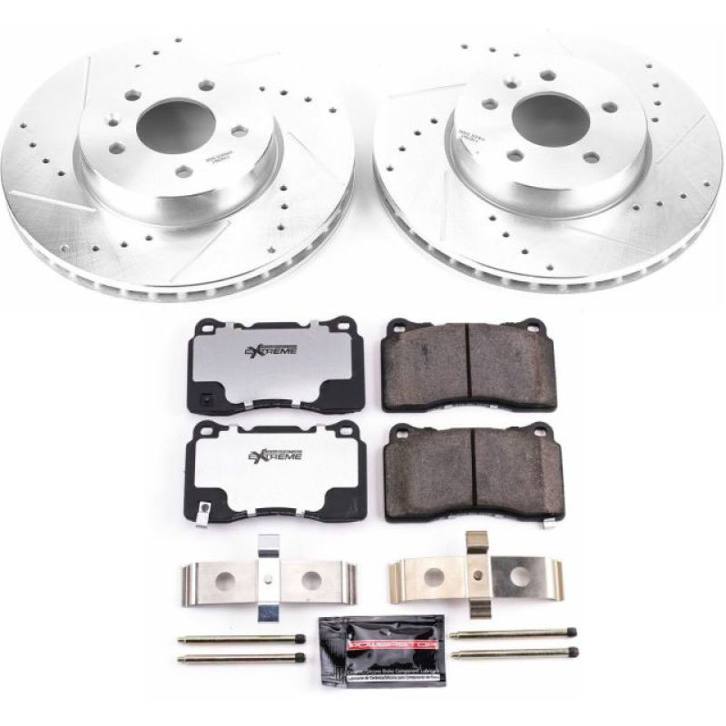 PowerStop k6389-26 | Power Stop 13-18 Cadillac ATS Front Z26 Street Warrior Brake Kit; 2013-2018