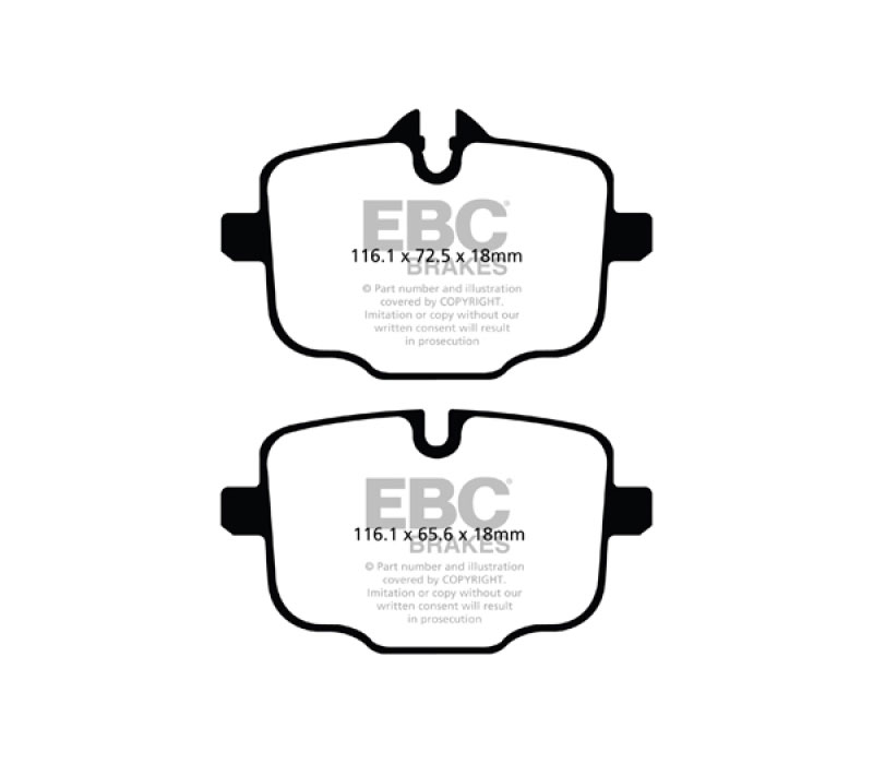 EBC dp42089r | 12+ BMW M5 4.4 Twin Turbo (F10) Yellowstuff Rear Brake Pads; 2012-2023