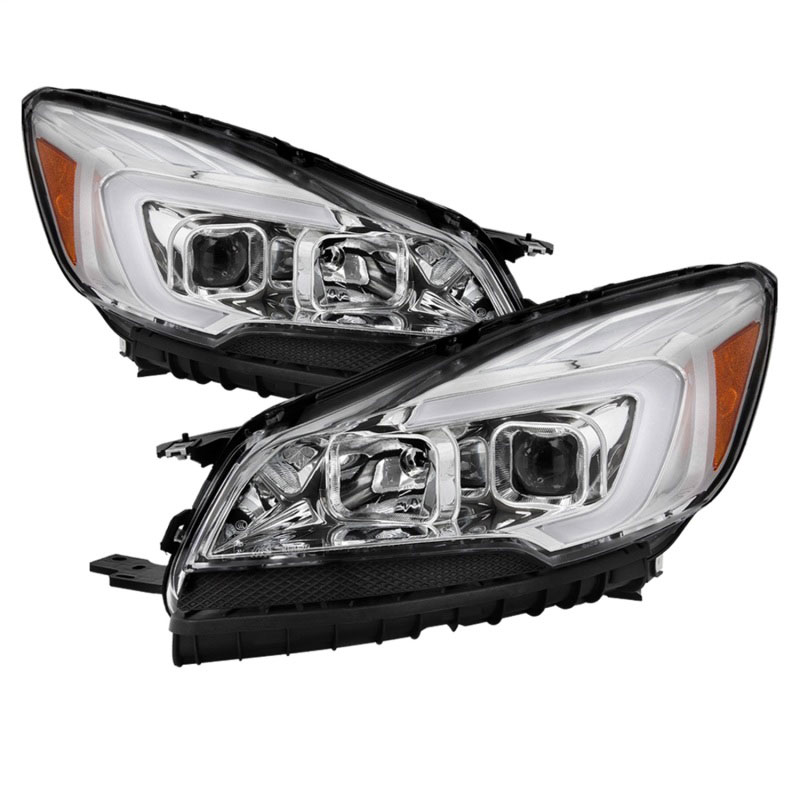 SPYDER 9042928 | xTune 13-16 Ford Escape 13-16 LED Light Bar Halogen Proj Headlights - Chrome (PRO-JH-FESCA13-LB-C); 2013-2016