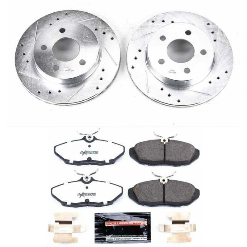 PowerStop k1297-26 | Power Stop 93-97 Ford Thunderbird Rear Z26 Street Warrior Brake Kit; 1993-1997