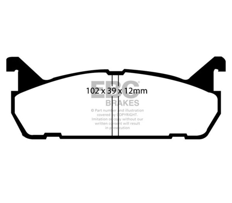 EBC dp3828c | 91-96 Ford Escort 1.8 Redstuff Rear Brake Pads; 1991-1996