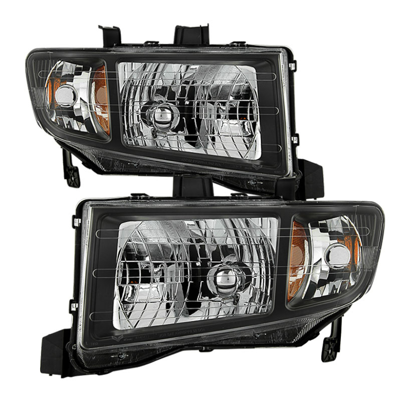 SPYDER 9025495 | Xtune Honda Ridgeline 06-13 Crystal Headlights Black HD-JH-HRID06-AM-BK; 2006-2013