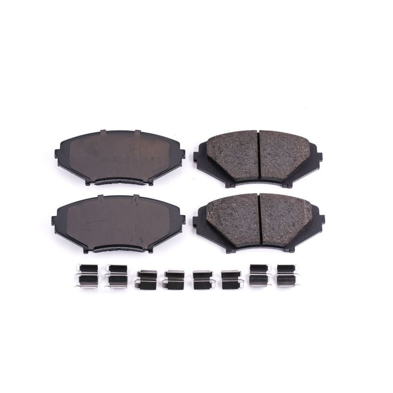 PowerStop 171009 | Power Stop 04-11 Mazda RX-8 Front Z17 Evolution Ceramic Brake Pads w/Hardware; 2004-2011