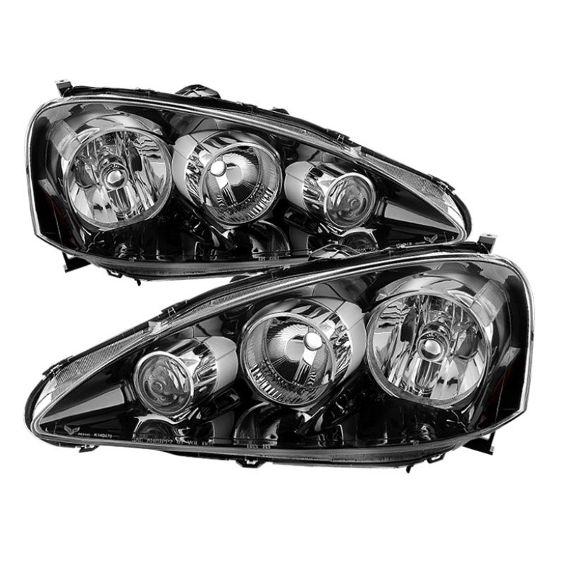 SPYDER 9029516 | Xtune Acura Rsx 2005-2006 OEM Style Headlights -Black HD-JH-ARSX05-AM-BK; 2005-2006