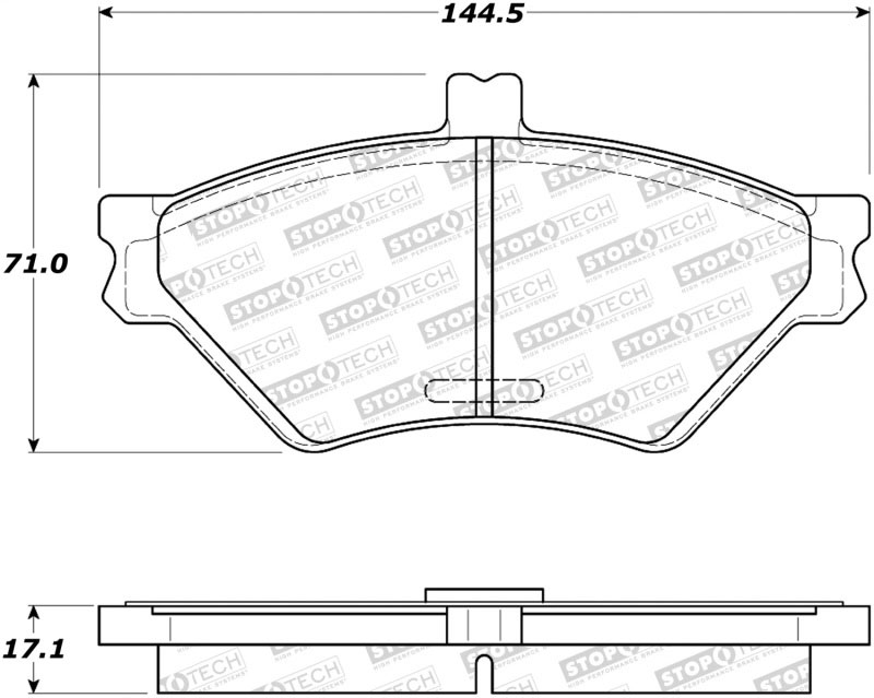 Stoptech 308.06780 | StopTech Street Brake Pads Mercury Grand Marquis, Front; 1995-1997