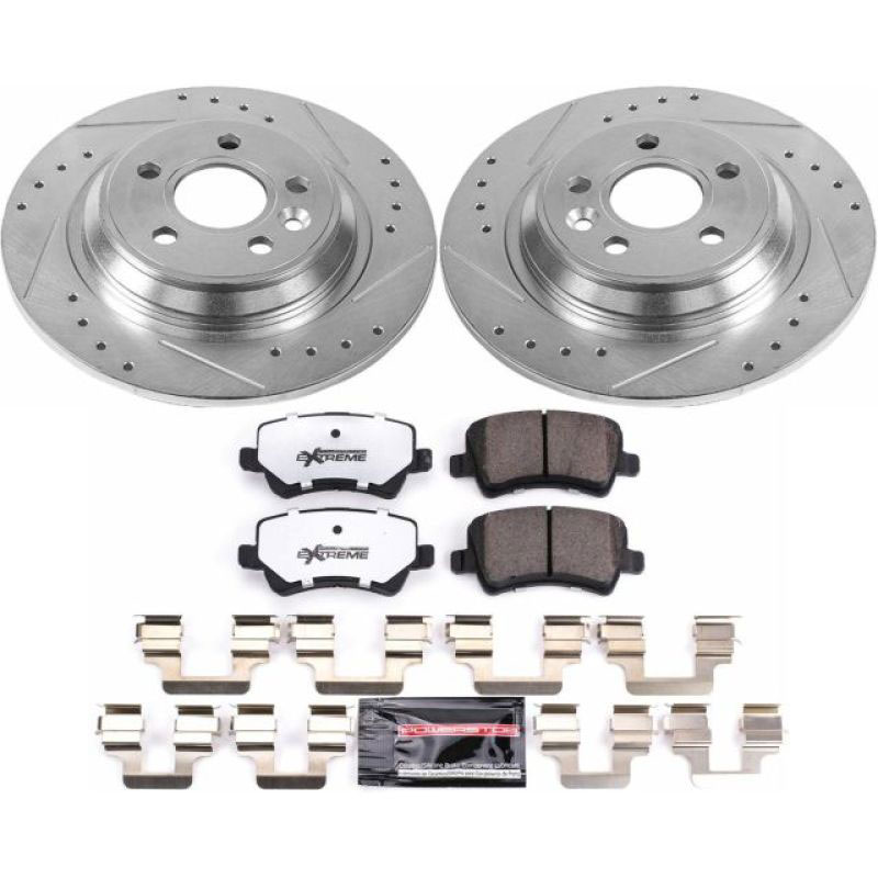 PowerStop k4704-36 | Power Stop 11-18 Volvo S60 Rear Z36 Truck & Tow Brake Kit; 2011-2018