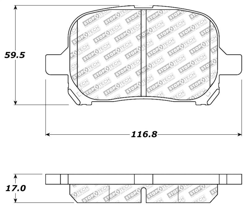 Stoptech 305.07070 | StopTech Street Select Brake Pads Toyota Solara, Front; 1999-2003