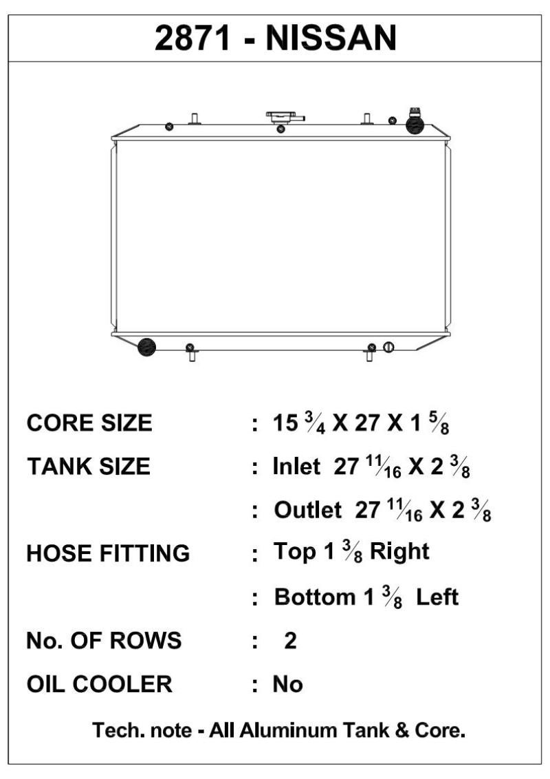 CSF 2871 | 90-97 Nissan 300ZX Radiator; 1990-1997