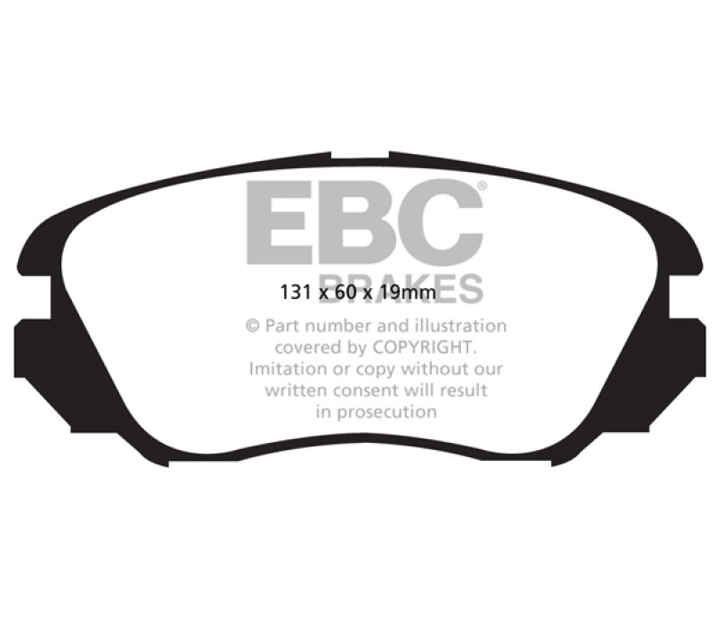 EBC dp62013 | 10+ Chevrolet Equinox 2.4 Greenstuff Front Brake Pads; 2010-2023