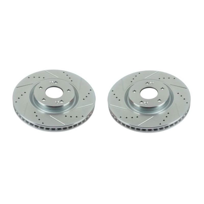 PowerStop jbr1554xpr | Power Stop 12-17 Hyundai Azera Front Evolution Drilled & Slotted Rotors - Pair; 2012-2017