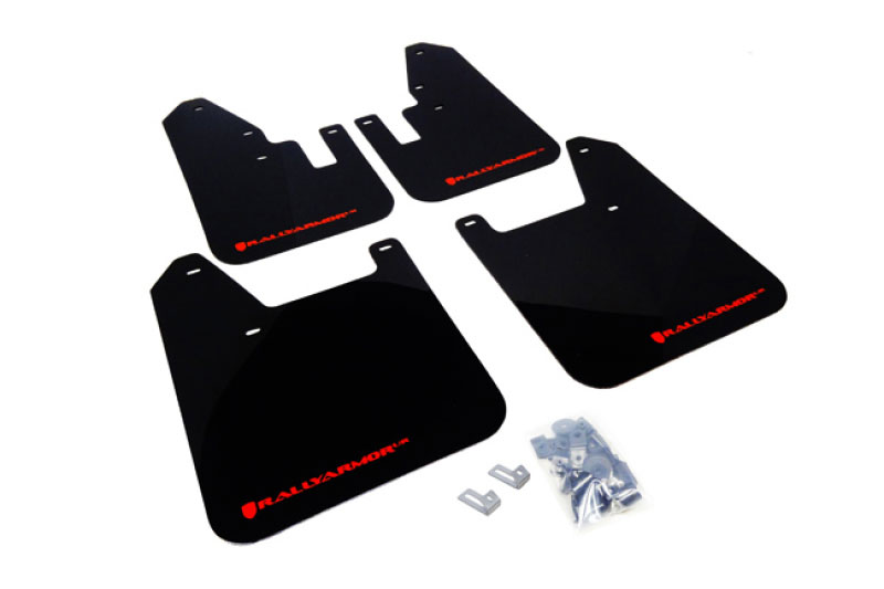 Rally Armor mf13-ur-blk/rd | 1998-2002 Subaru Forester UR Black Mud Flap w/ Red Logo; 1998-2002