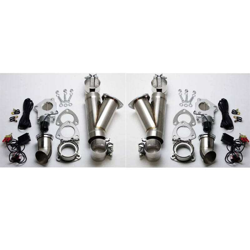 Granatelli Motor Sports 303540d | Granatelli 4.0in Alum Mild Steel Electronic Dual Slip Fit Exhaust Cutout w/Band Clamps