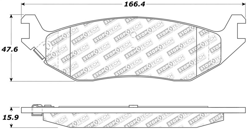 Stoptech 305.08980 | StopTech Street Select Brake Pads Dodge Durango, Rear; 2003-2009