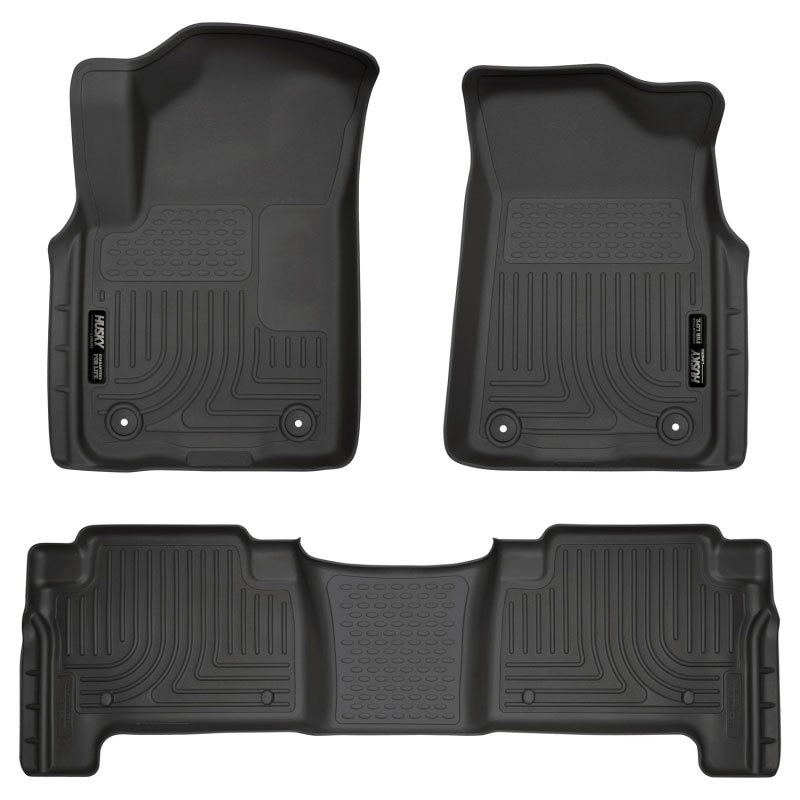 Husky Liners 95671 | 2019+ Infiniti QX80/2019+ Nissan Armada Weatherbeater Black Fnt & 2nd Seat Floor Liners; 2019-2022