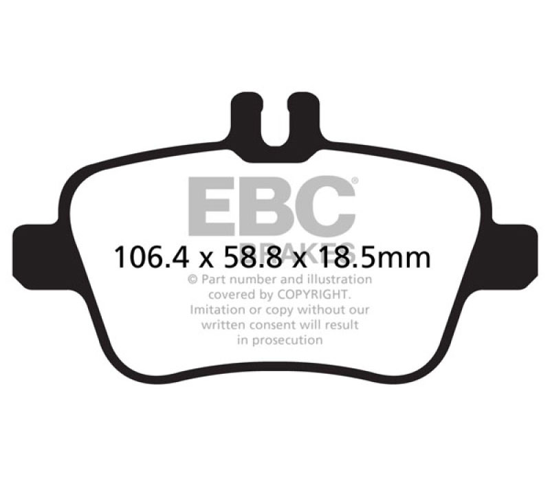 EBC ud1646 | 13+ Mercedes-Benz CLA250 2.0 Turbo Ultimax2 Rear Brake Pads