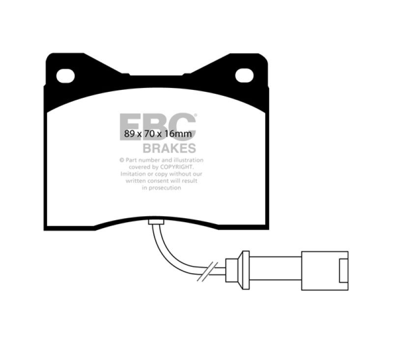 EBC dp3753c | 78-82 BMW M1 3.5 Redstuff Front Brake Pads; 1978-1982