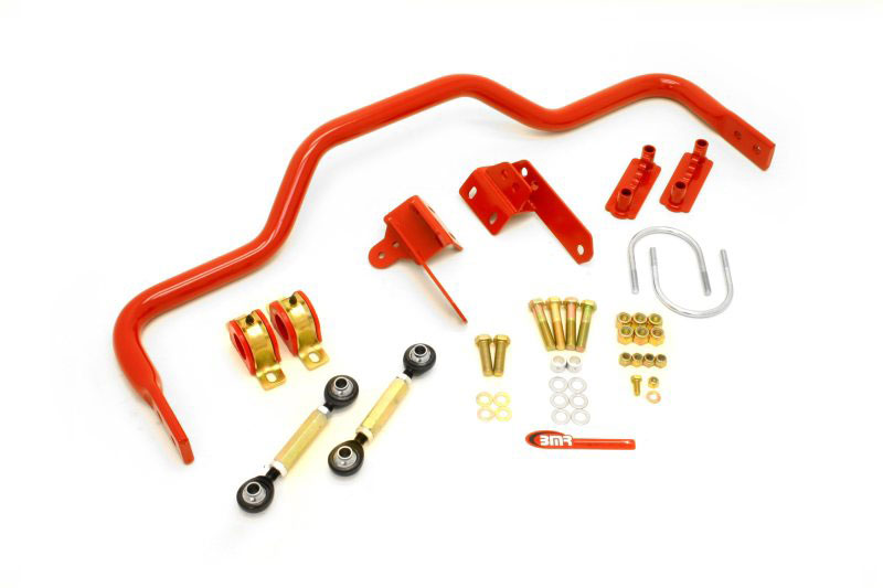 BMR Suspension XSB001R | BMR Dragrace Rear Anti-Roll Bar with 3-3.25 axle tubes Camaro V8 / V6 Red; 1982-2002