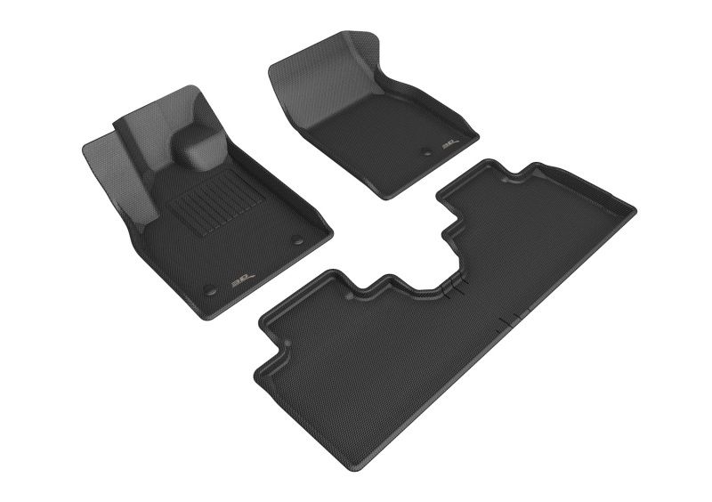 3D Maxpider l1fr13801509 | 3D MAXpider 2021 Ford Mustang Mach-E Kagu 1st & 2nd Row Floormat - Black; 2021-2021