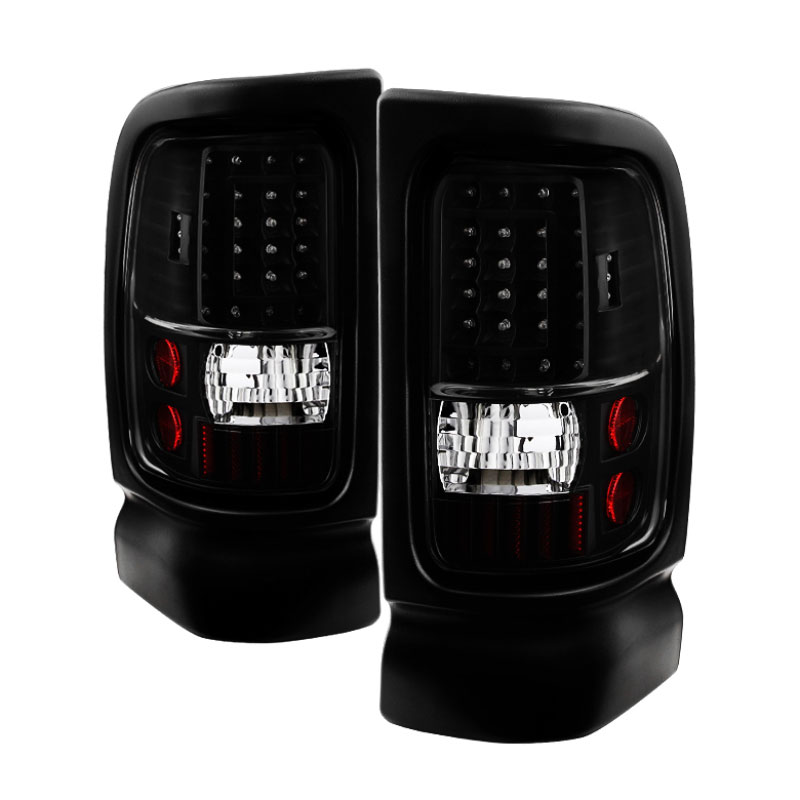 SPYDER 5081315 | Xtune Dodge Ram 1500 94-01 C-Shape LED Tail Lights Black ALT-ON-DRAM94-G2-LED-BK; 1994-2001