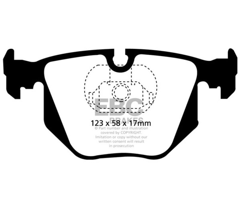 EBC dp31118c | 01-07 BMW M3 3.2 (E46) Redstuff Rear Brake Pads; 2001-2007