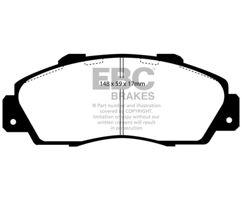 EBC dp6872 | 97-01 Honda CR-V 2.0 Greenstuff Front Brake Pads; 1997-2001