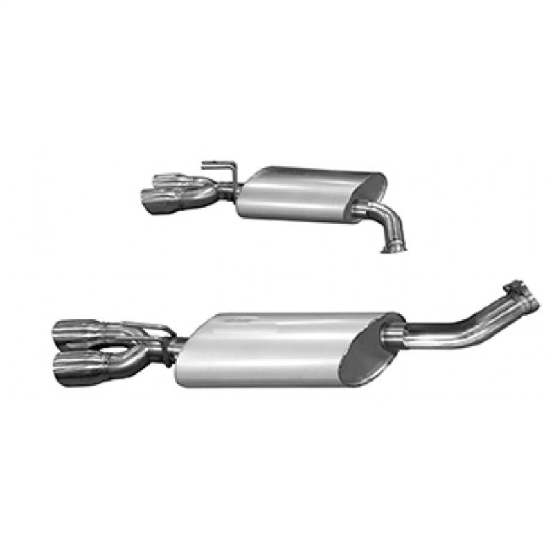 Kooks Headers 25206100 | Kooks Caprice PPVGM LS Engine OEM x 3in Axleback Exhaust With Kooks Polished Oval Race Mufflers and Quad 3in Slash Cut Polished Tips; 2011-2017