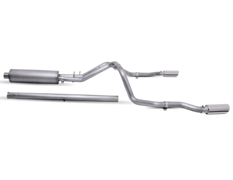 Gibson 65691 | 2019 GMC Sierra 1500 Denali 5.3L 3in/2.5in Cat-Back Dual Split Exhaust - Stainless; 2019-2022