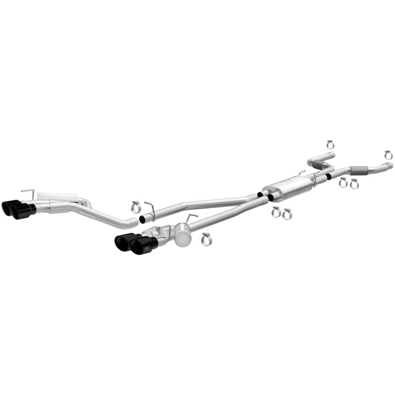 Magnaflow 19515 | MagnaFlow 20-21 Ford Explorer 3.0L V6 Dual Exit Quad Black Chrome Tip Street Series Cat-Back Exhaust; 2020-2021