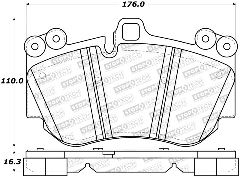 Stoptech 308.11300 | StopTech Street Brake Pads Audi R8 Ceramic Disc, Front; 2016-2018