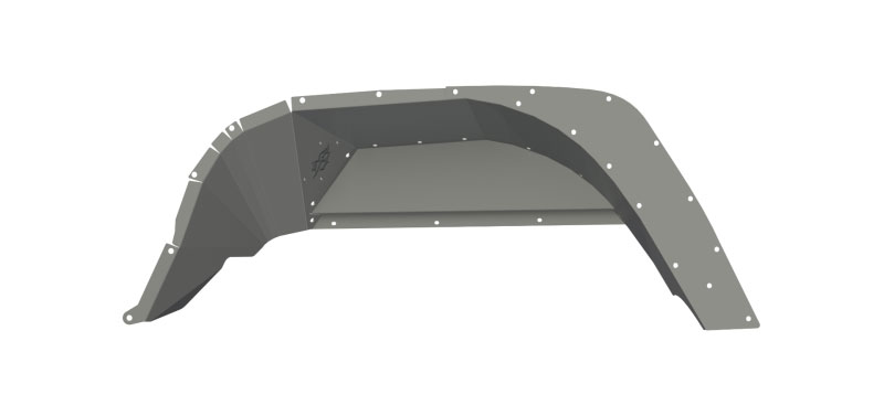 Road Armor 520lfr0z | 2020 Jeep Gladiator JT Stealth Rear Fender Liner Body Armor - Raw; 2020-2024