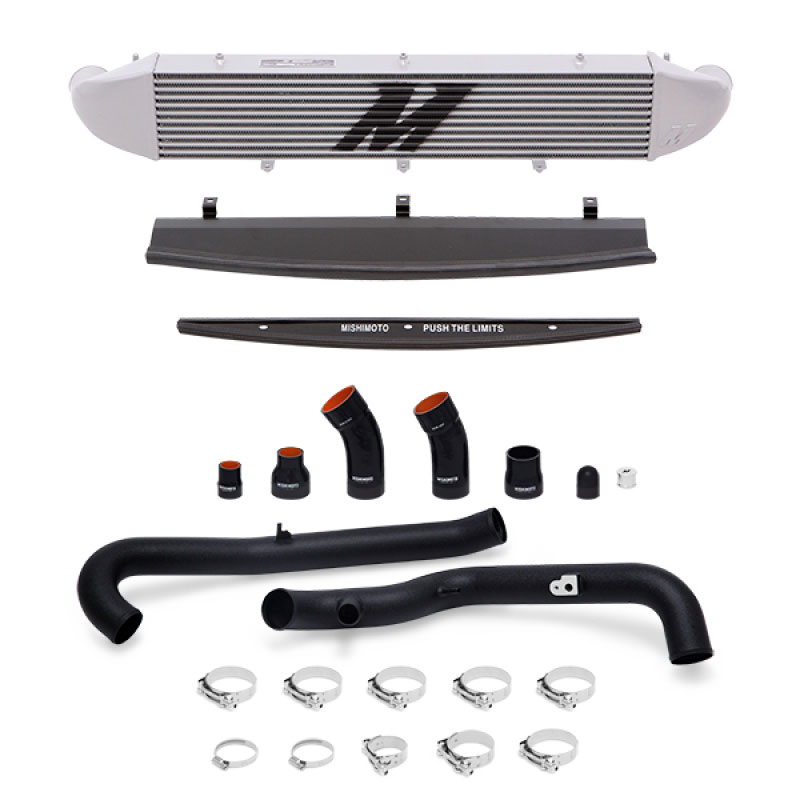 Mishimoto mmint-fist-14kbsl | 2014-2016 Ford Fiesta ST 1.6L Front Mount Intercooler (Silver) Kit w/ Pipes (Black); 2014-2016