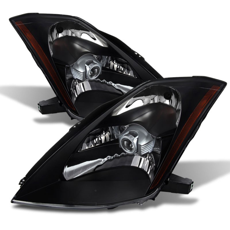 SPYDER 9023989 | Xtune Nissan 350Z 03-05 Crystal Headlights Xenon/Hid Model Only Black HD-JH-N350Z-HID-BK; 2003-2005