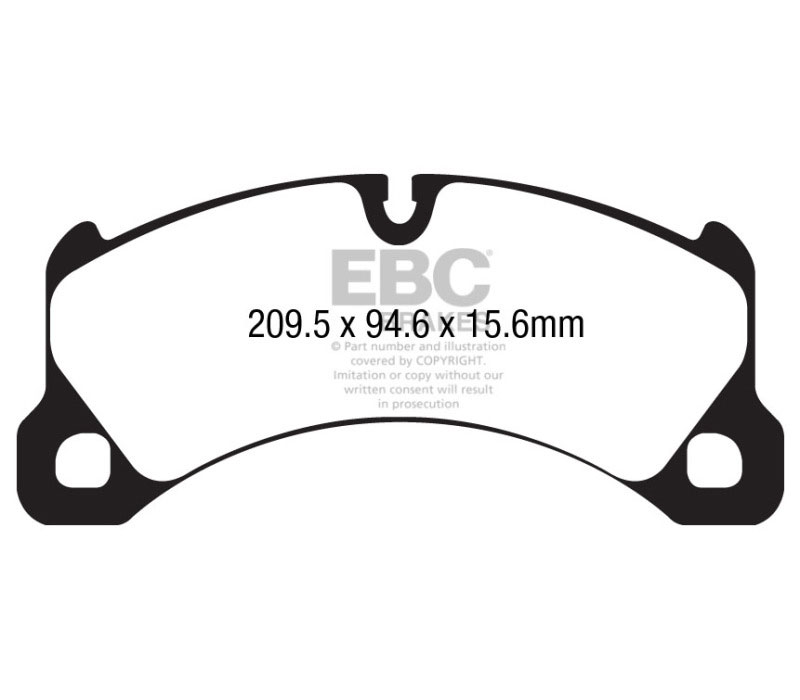 EBC dp42162r | 10+ Porsche Cayenne 3.6 Yellowstuff Front Brake Pads; 2010-2023