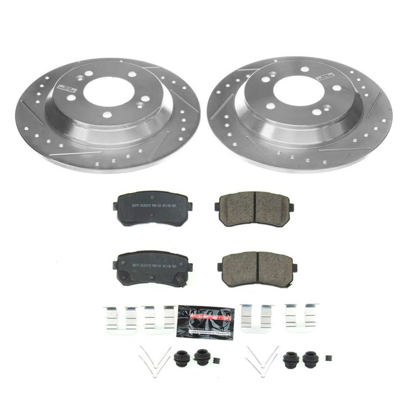 PowerStop k8307 | Power Stop 18-19 Hyundai Kona Rear Z23 Evolution Sport Brake Kit; 2018-2019