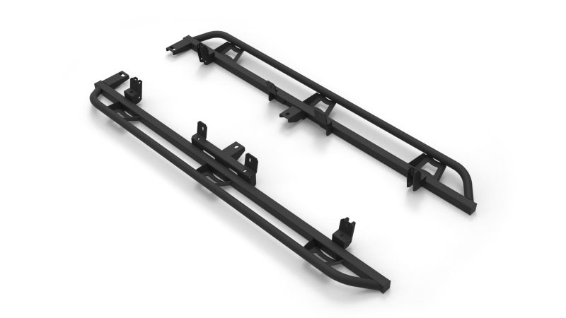 N-Fab tsg15cc-tx | Trail Slider Steps 15-20 Chevy/GMC Colorado/Canyon Crew Cab All Beds - SRW - Textured Black; 2015-2020