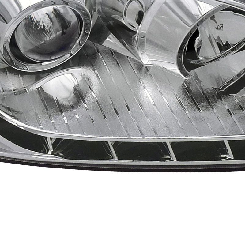 Spec-D Tuning Honda Civic R8 Style Projector Headlight Chrome -  2LHP-CV04-8-RS