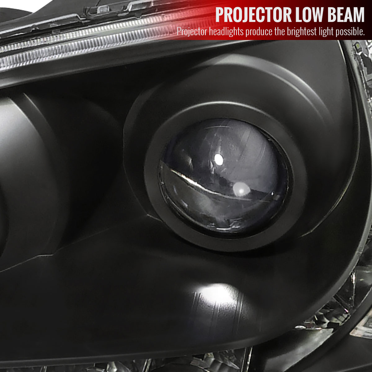 Spec-D Tuning Honda Civic R8 Style Projector Headlight Black