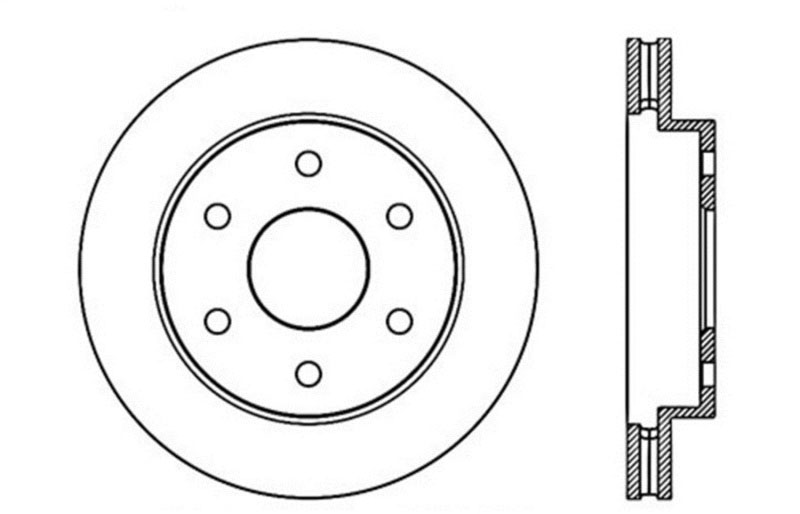 Stoptech 128.66040L | StopTech GMC Sierra 1500 Classic Sport Cross Drilled Brake Rotor, Front Left; 2007-2007