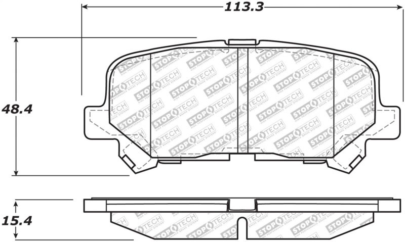 Stoptech 305.12810 | StopTech Street Select Brake Pads Acura MDX, Rear; 2007-2013