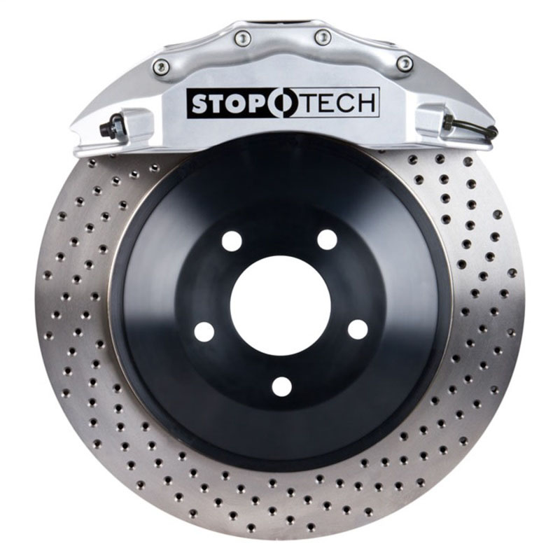 Stoptech 828746d0062 | StopTech 08-13 Toyota Land Cruiser Front BBK w/ Silver ST-65 Calipers Drilled 380x35mm Rotor; 2008-2013