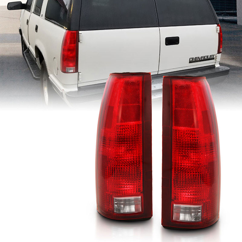 ANZO 311300 | 1988-1999 Chevy C1500 Taillight Red/Clear Lens w/ Circuit Board(OE Replacement); 1988-1999